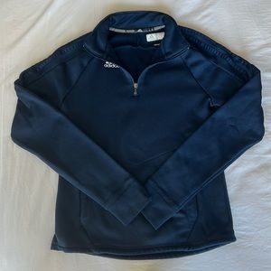 adidas navy fleece quarter zip
